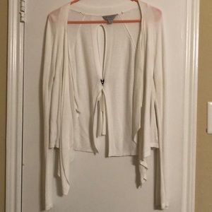 White fashion cardigan